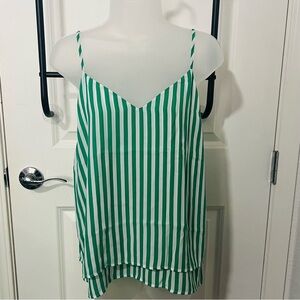 Forever 21 Striped Green and White Camisole